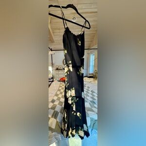 Reformation Black Floral Dress